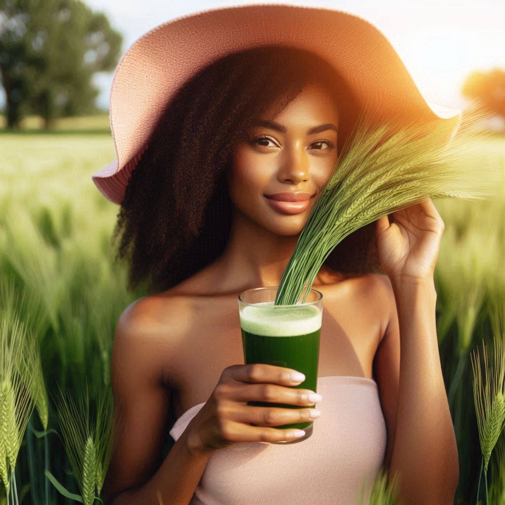 Women enjoying barley grass juice