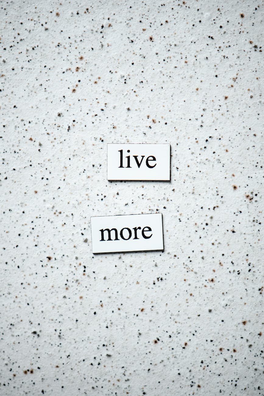 live more printed text