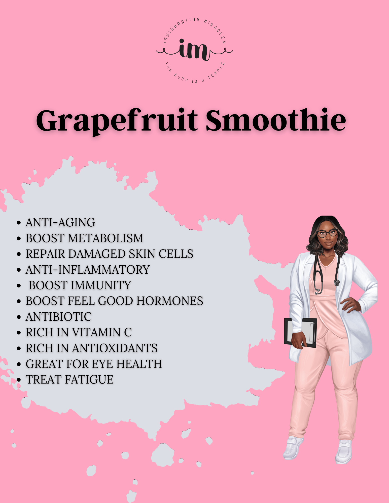 Grapefruit prescription smoothie Shamara Daniels Natural Health Consultant